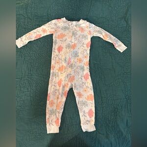 Organic by Carter’s Little Planet Girls Floral Long Sleeve Zip Up Onesie, 18m